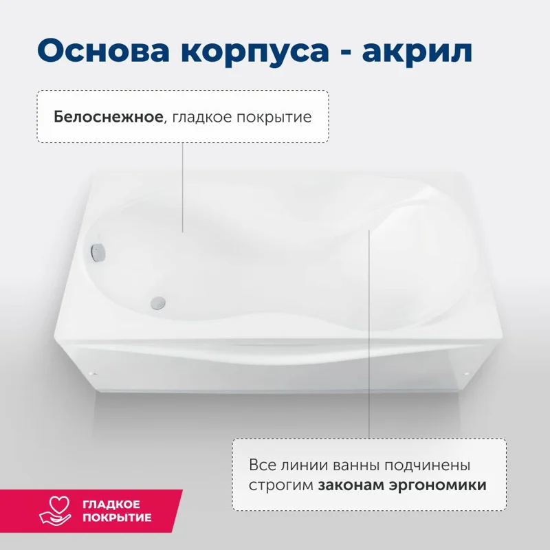 Акриловая ванна Aquanet Grenada 180x90 (с каркасом)