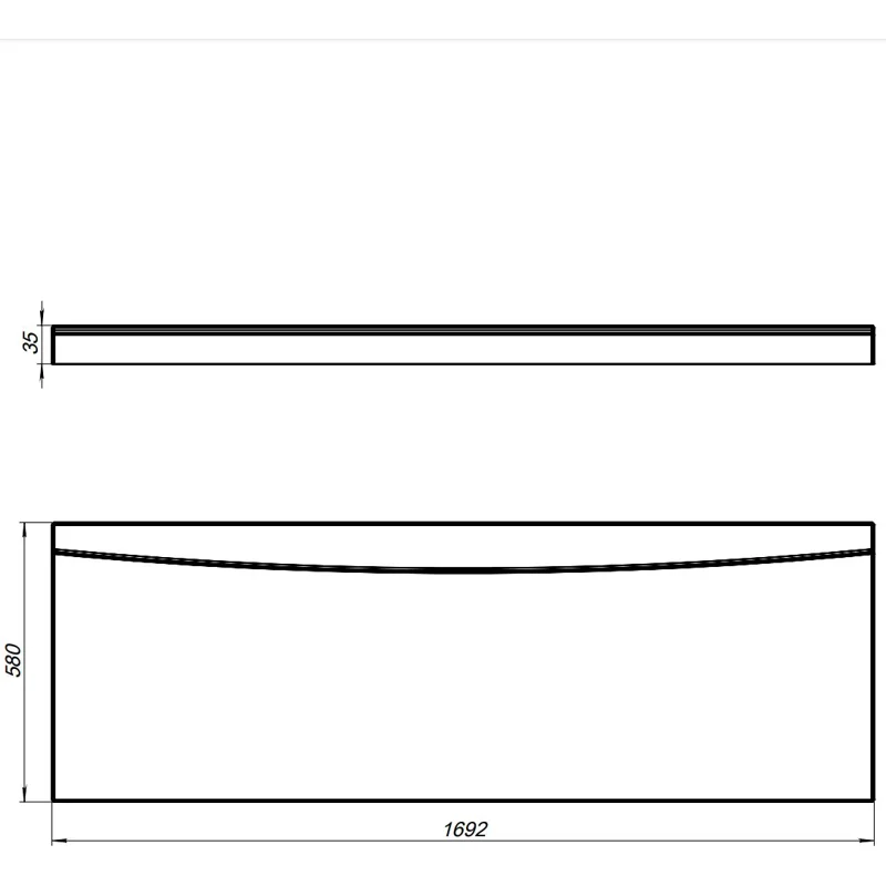 Фронтальный экран Aquanet Cariba/Grenada/Corsica 170