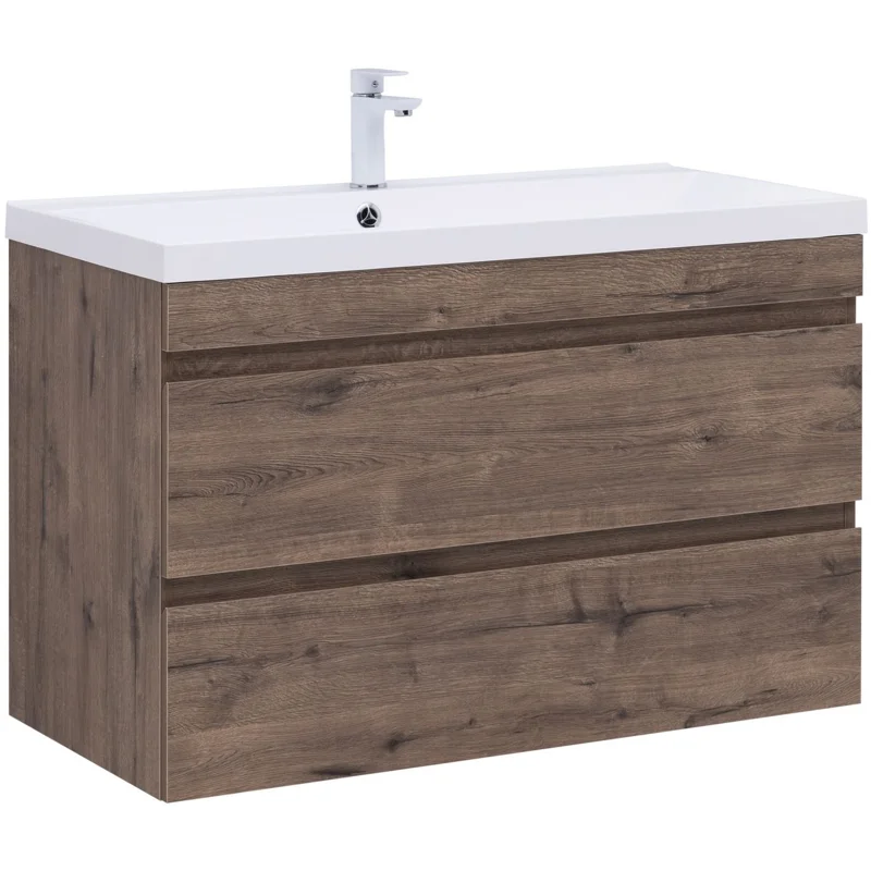 Тумба под раковину Aquanet Нота New 100 дуб веллингтон табак