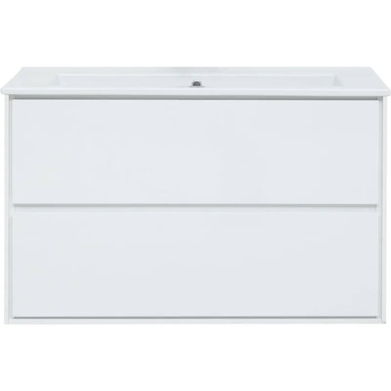 Тумба под раковину Aquanet Милан 105 белый глянец