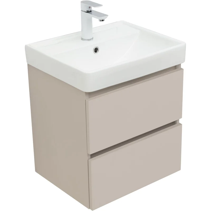 Тумба под раковину Aquanet Вега 2.0 50 бежевый