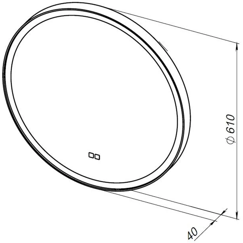 Зеркало Aquanet Тренд 60 черный