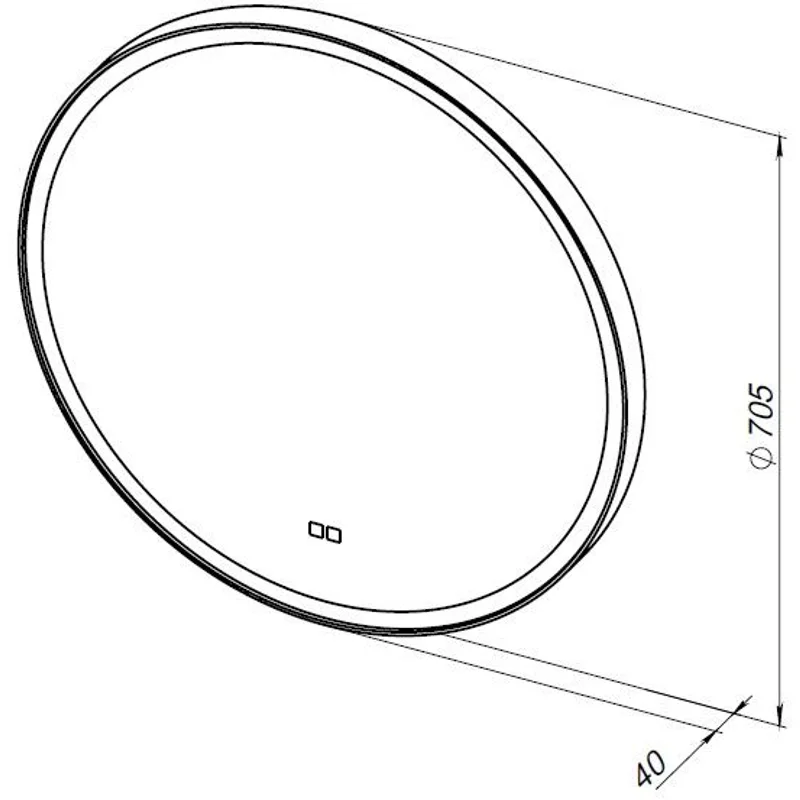 Зеркало Aquanet Тренд 70 черный