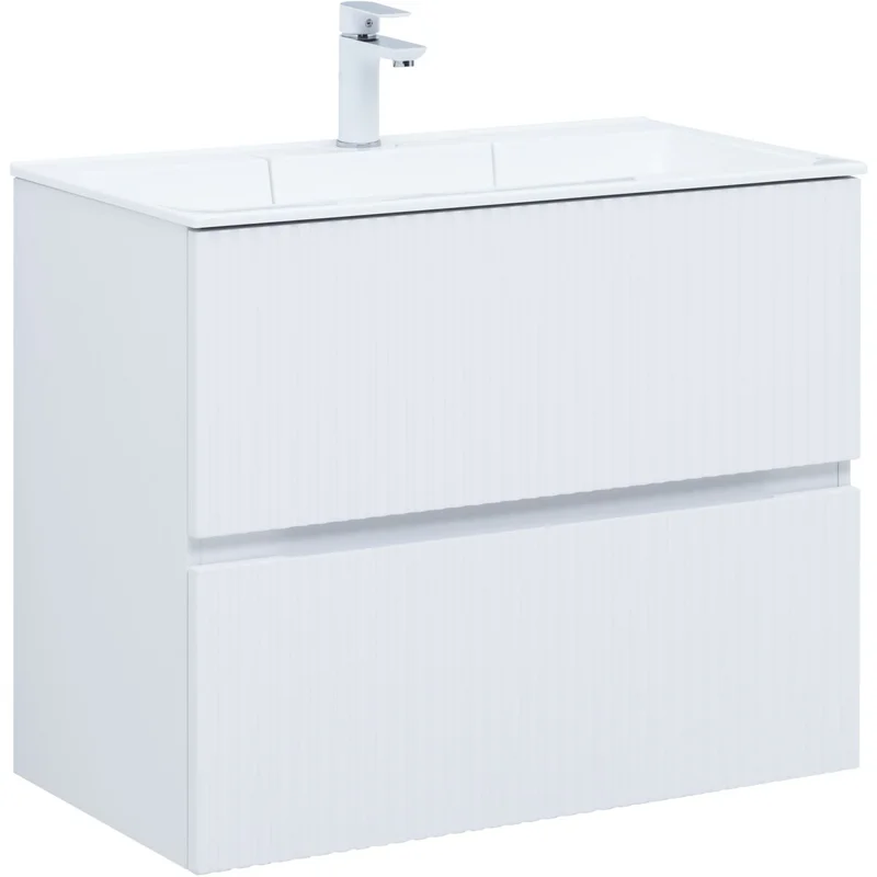 Тумба под раковину Aquanet Джейн 80 белый матовый