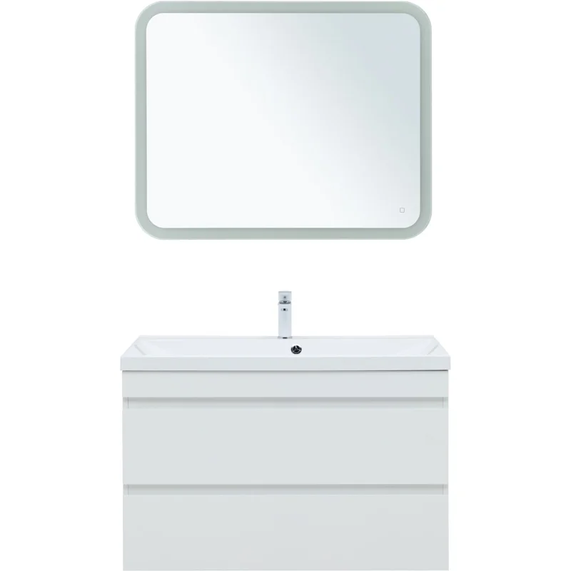 Тумба под раковину Aquanet Нота New 100 белый глянец