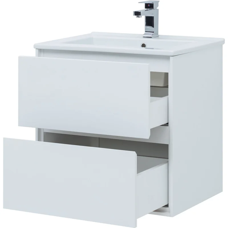 Тумба под раковину Aquanet Милан 65 белый глянец