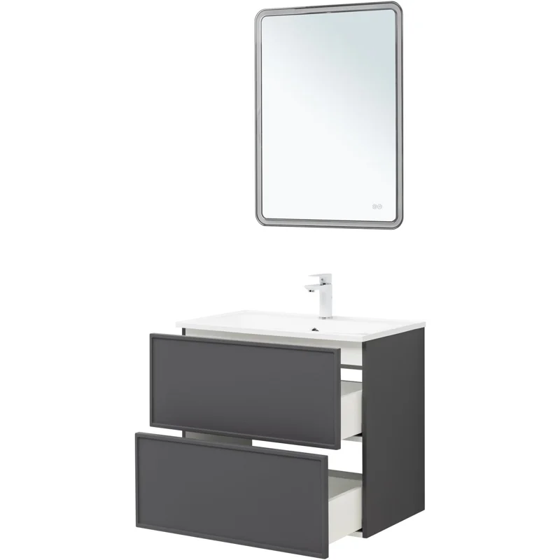 Тумба под раковину Aquanet Арт 75 ясень графит