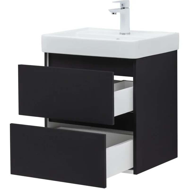 Тумба под раковину Aquanet Вега 2.0 50 черный