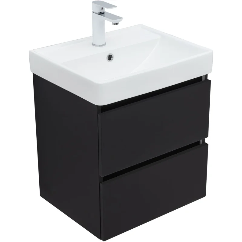 Тумба под раковину Aquanet Вега 2.0 50 черный