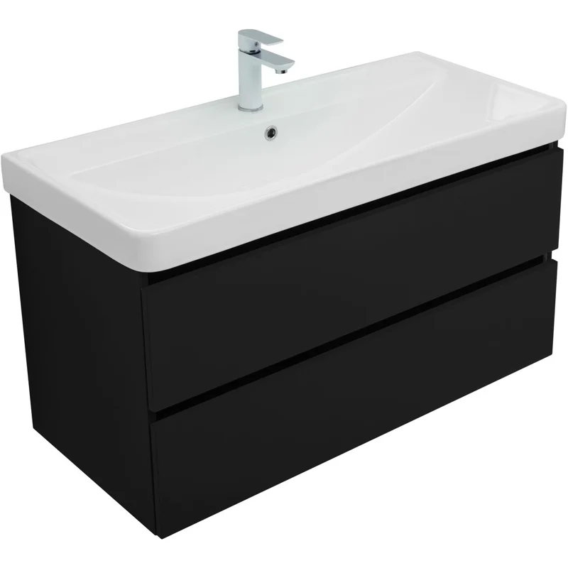 Тумба под раковину Aquanet Вега 2.0 100 черный