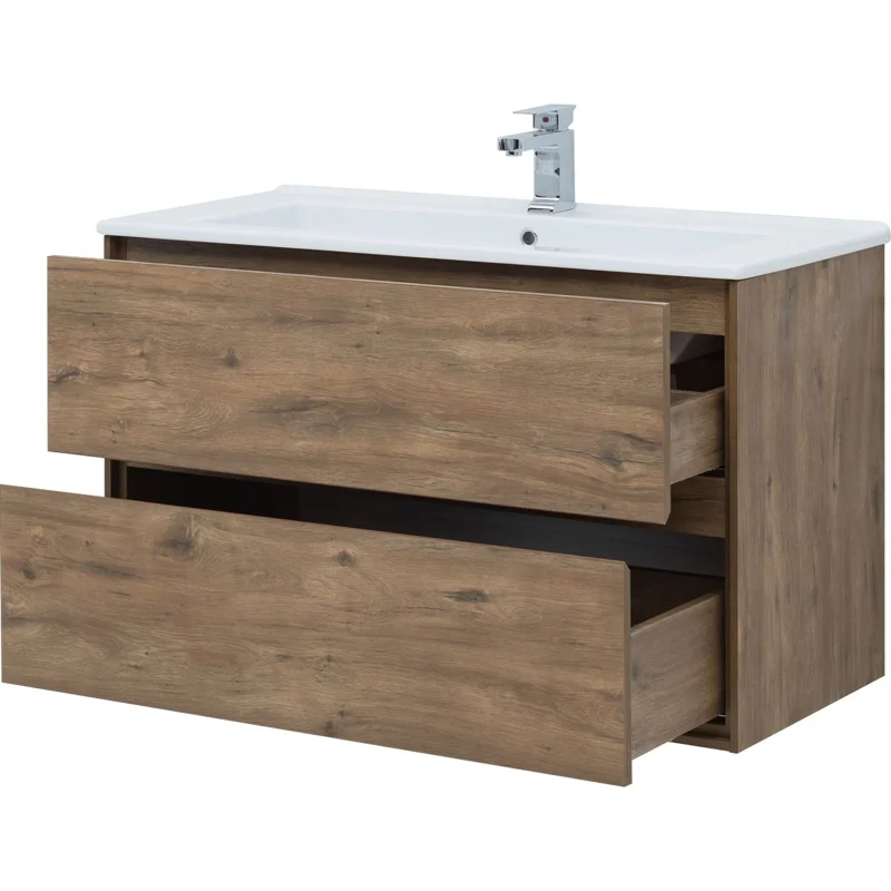 Тумба под раковину Aquanet Милан 105 дуб рустикальный