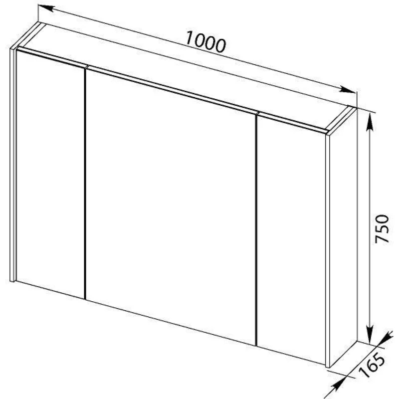 Зеркальный шкаф Aquanet Латина 100 белый