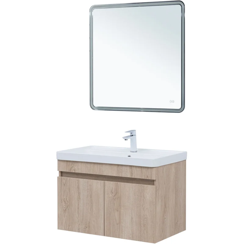 Тумба под раковину Aquanet Оптима 80 дуб светлый