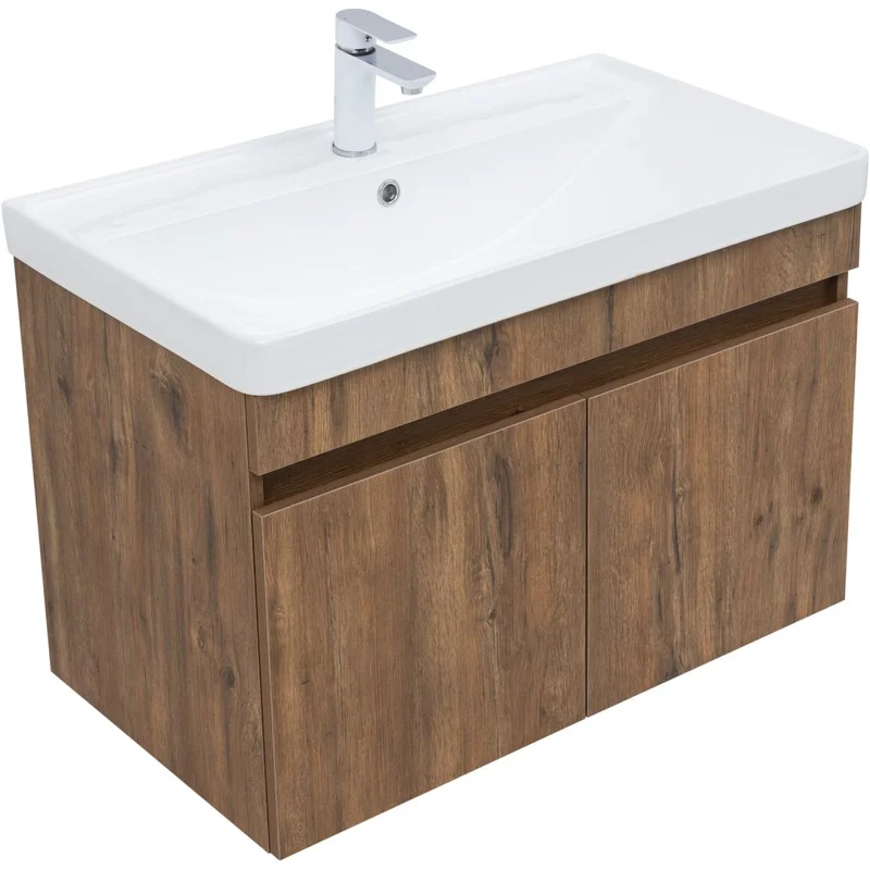 Тумба под раковину Aquanet Оптима 80 дуб рустикальный 