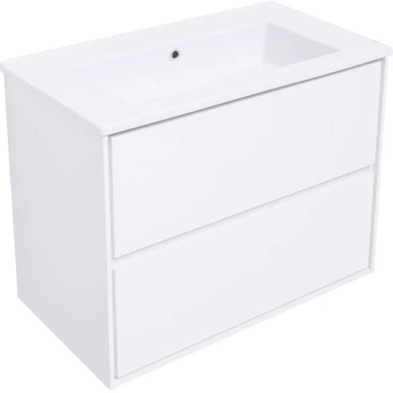 Тумба под раковину Aquanet Милан 85 белый глянец