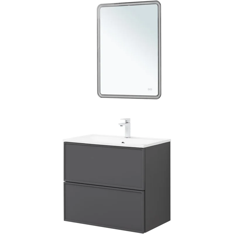 Тумба под раковину Aquanet Арт 75 ясень графит