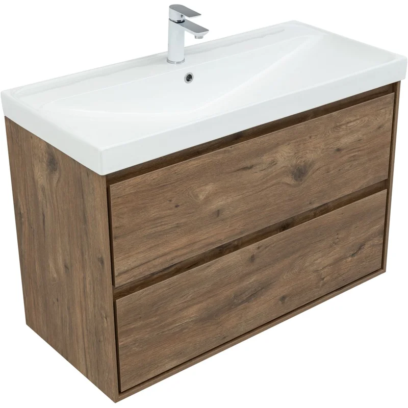 Тумба под раковину Aquanet Милан 100 дуб рустикальный