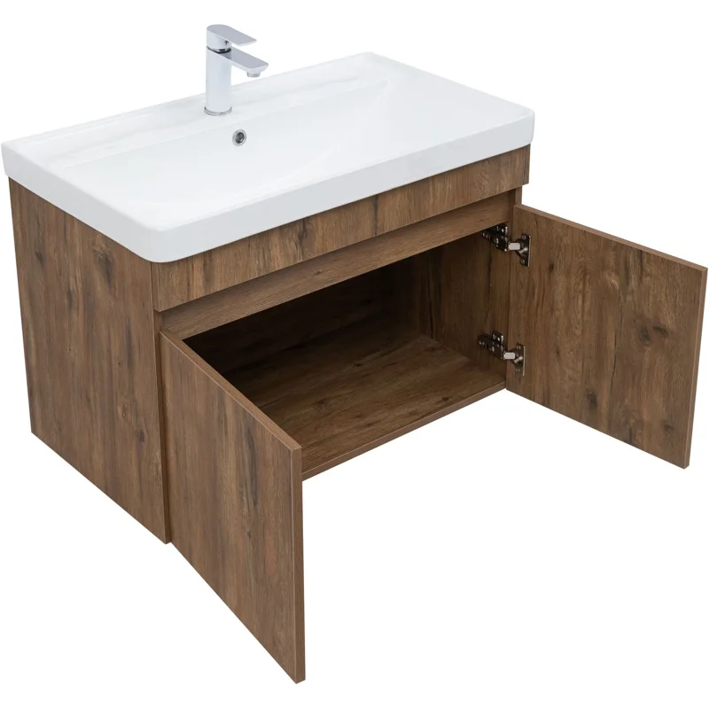 Тумба под раковину Aquanet Оптима 80 дуб рустикальный 