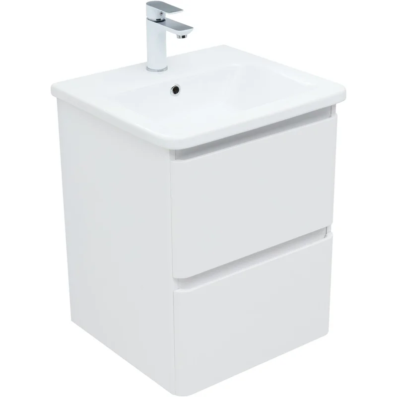 Тумба под раковину Aquanet Эмбер 50 белый матовый