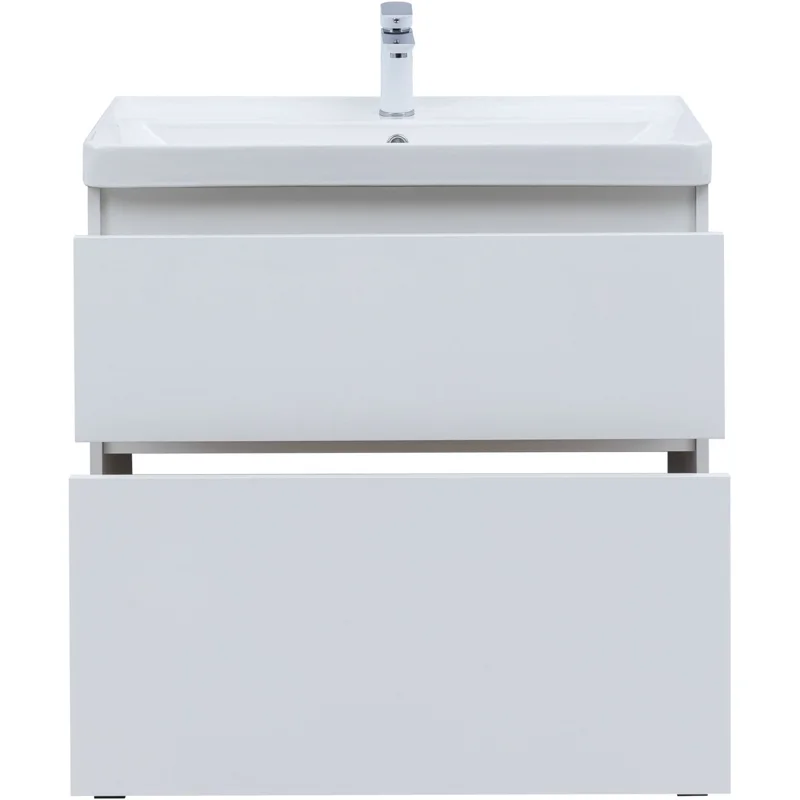 Тумба под раковину Aquanet Вега 80 напольная, белый глянец