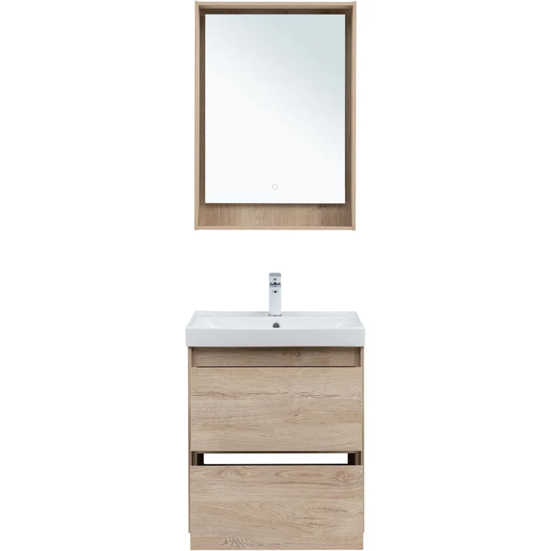 Тумба под раковину Aquanet Милан 60 дуб светлый