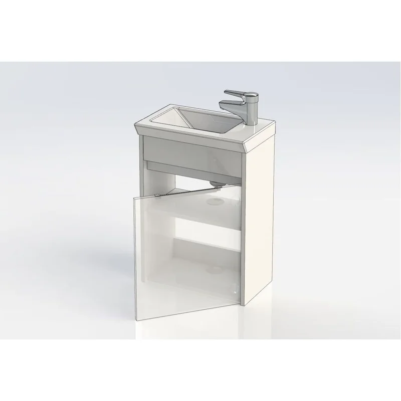 Тумба с раковиной Aquanet Дувр 45 белый