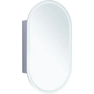 Зеркальный шкаф Aquanet Монте 50 белый, с LED подсве...