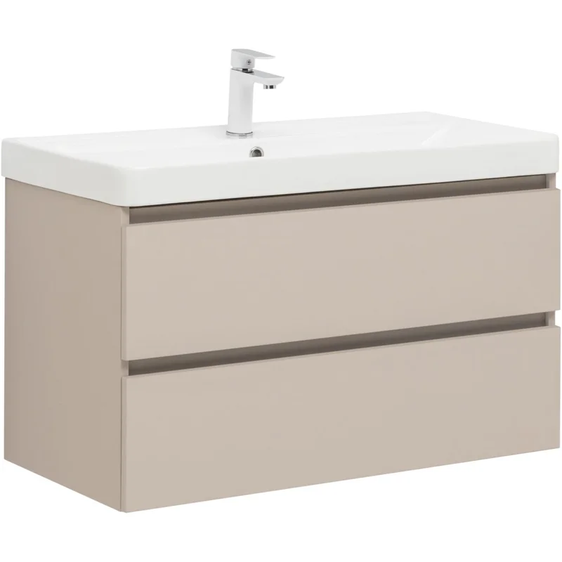 Тумба под раковину Aquanet Вега 2.0 90 бежевый