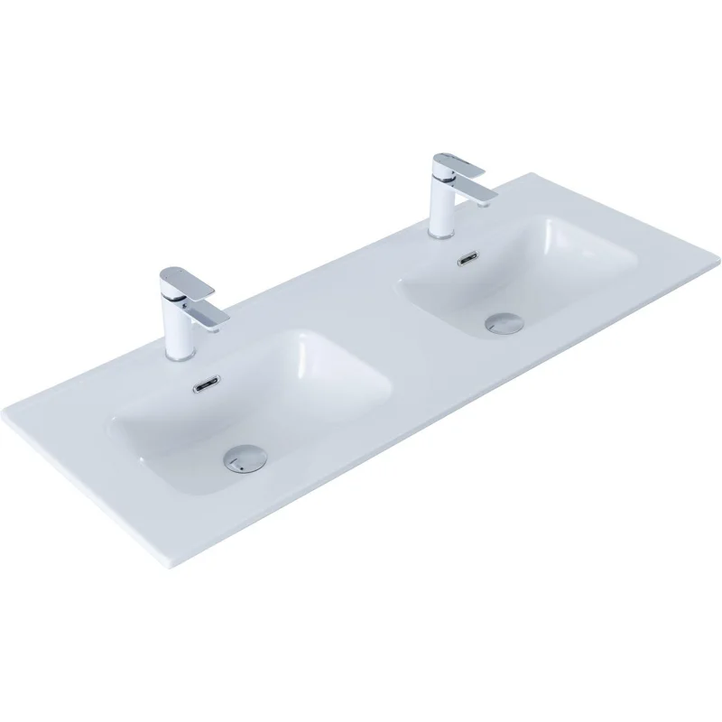 Раковина Aquanet Flat 120 (двойная) белая