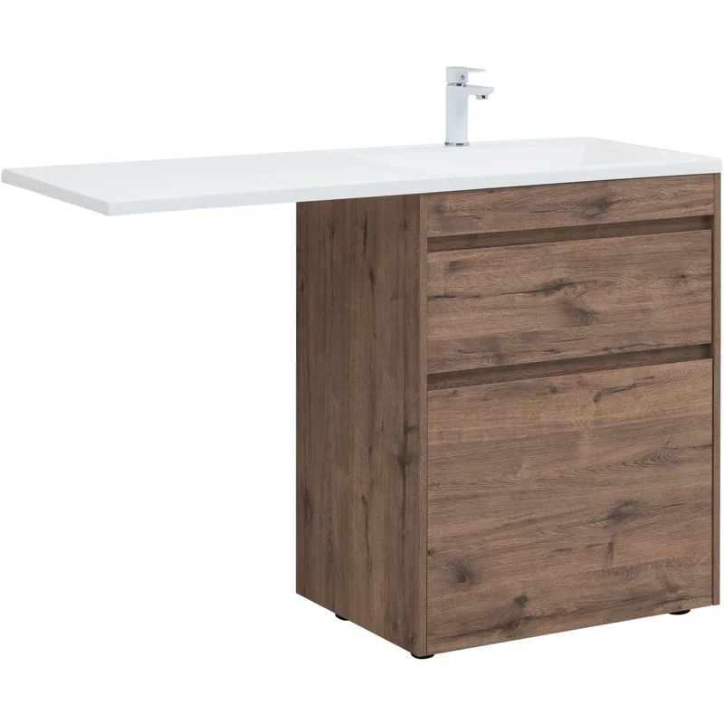 Тумба под раковину Aquanet Токио 68 дуб веллингтон (напольная 2 ящика)