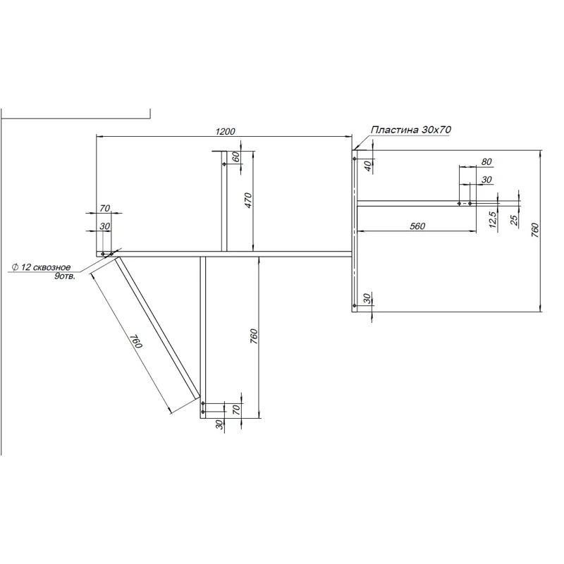 Каркас сварной для акриловой ванны Aquanet Jamaica 160x100 L/R