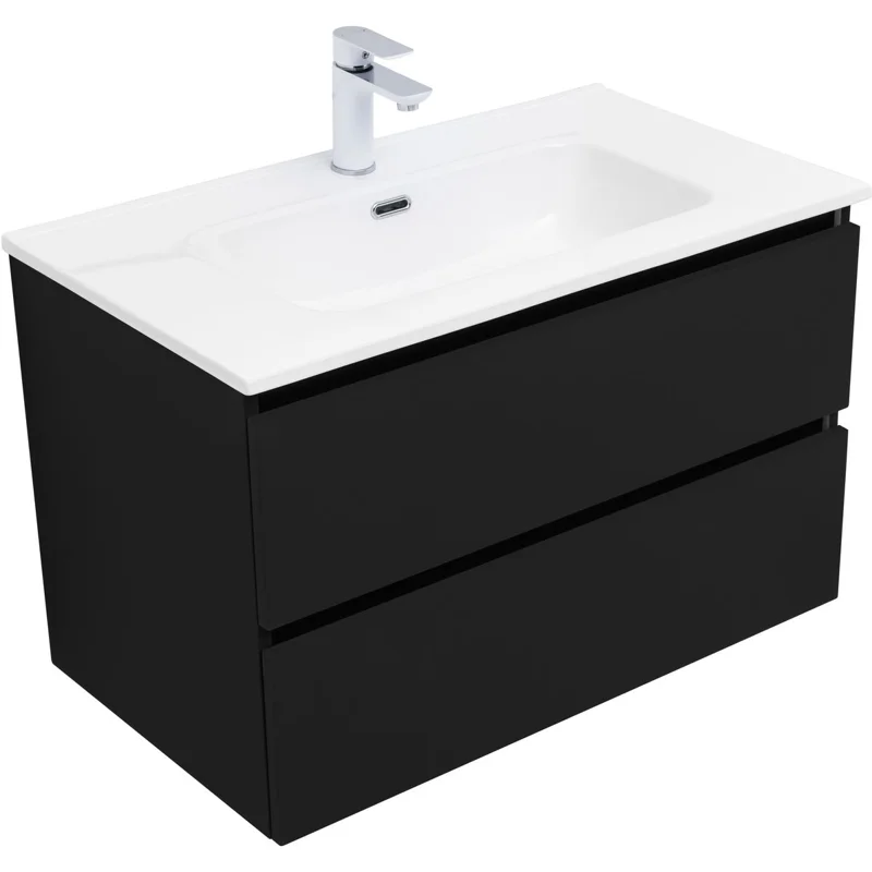 Тумба под раковину Aquanet Вега 2.0 80 черный