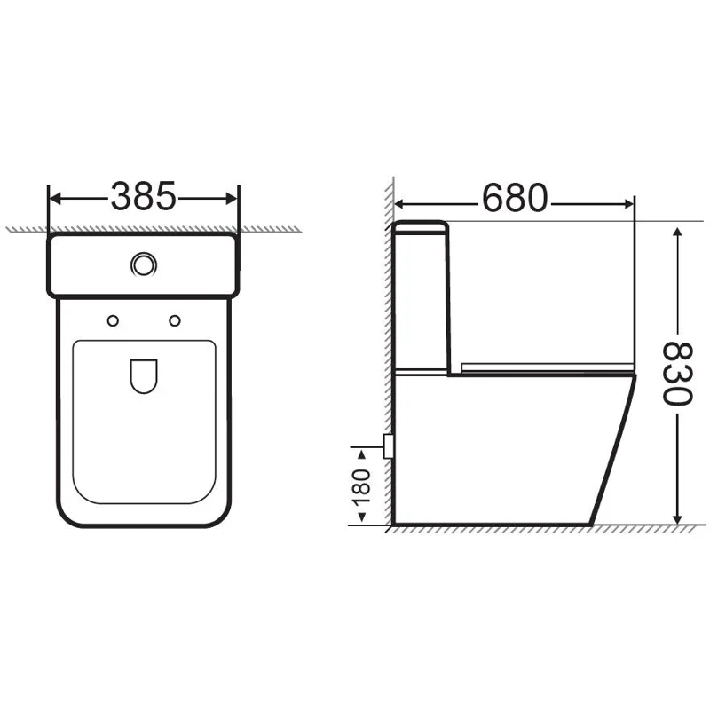 Сливной бачок Aquanet Tavr-C2 BL-103N-TPT