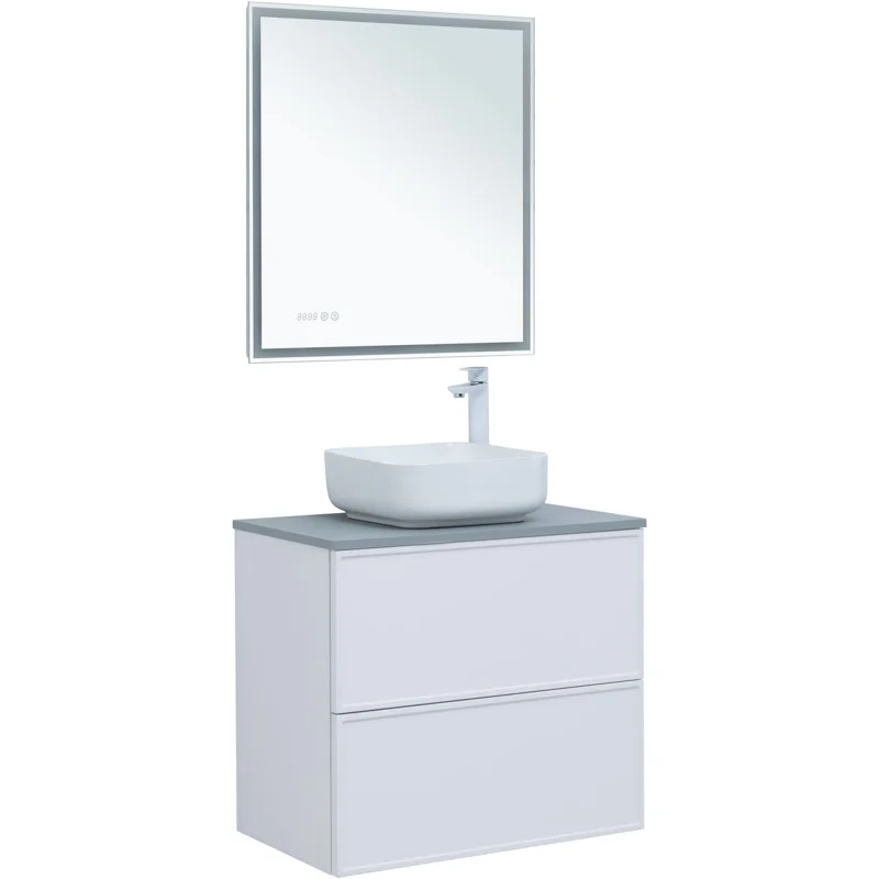 Тумба под раковину Aquanet Арт 75 белый матовый