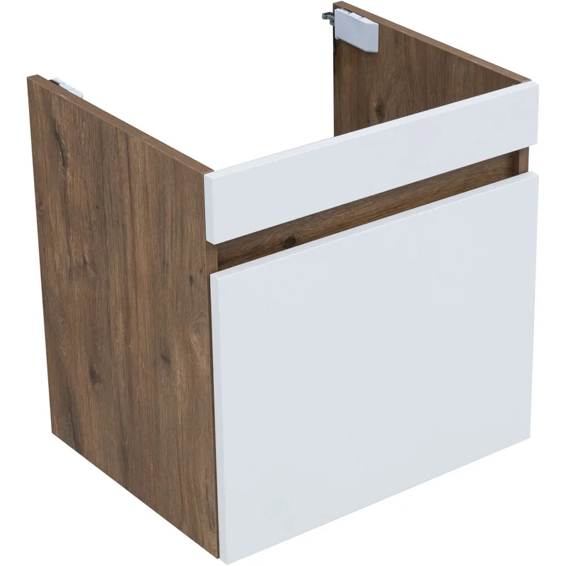 Тумба под раковину Aquanet Оптима 50 дуб рустикальный/белый сатин