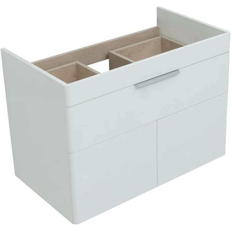 Тумба под раковину Aquanet Ирис New 80 белый глянец (1 ящик, 2 дверцы)