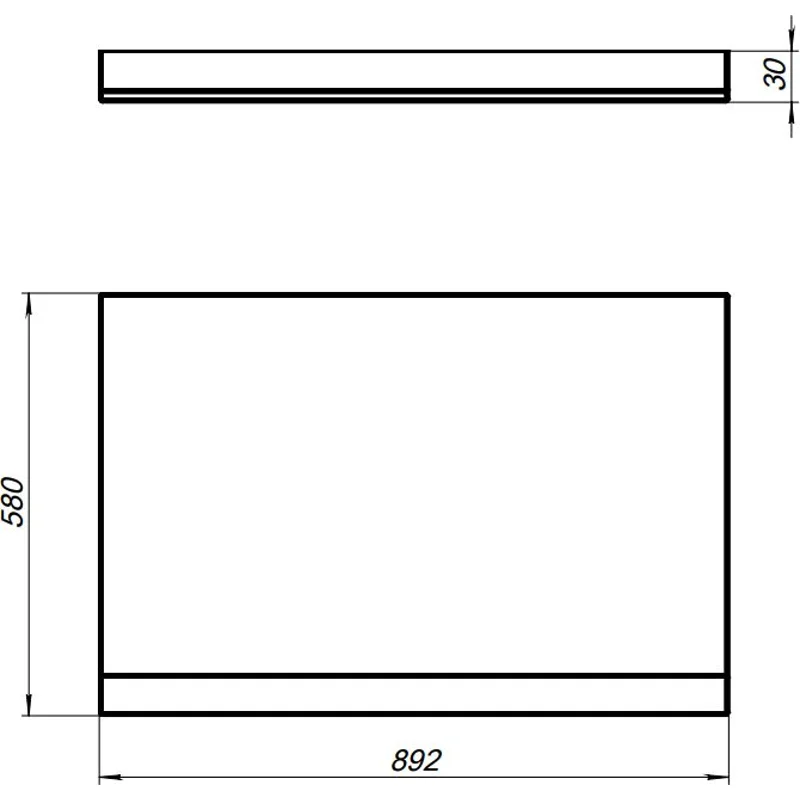 Боковой экран Aquanet Grenada 90
