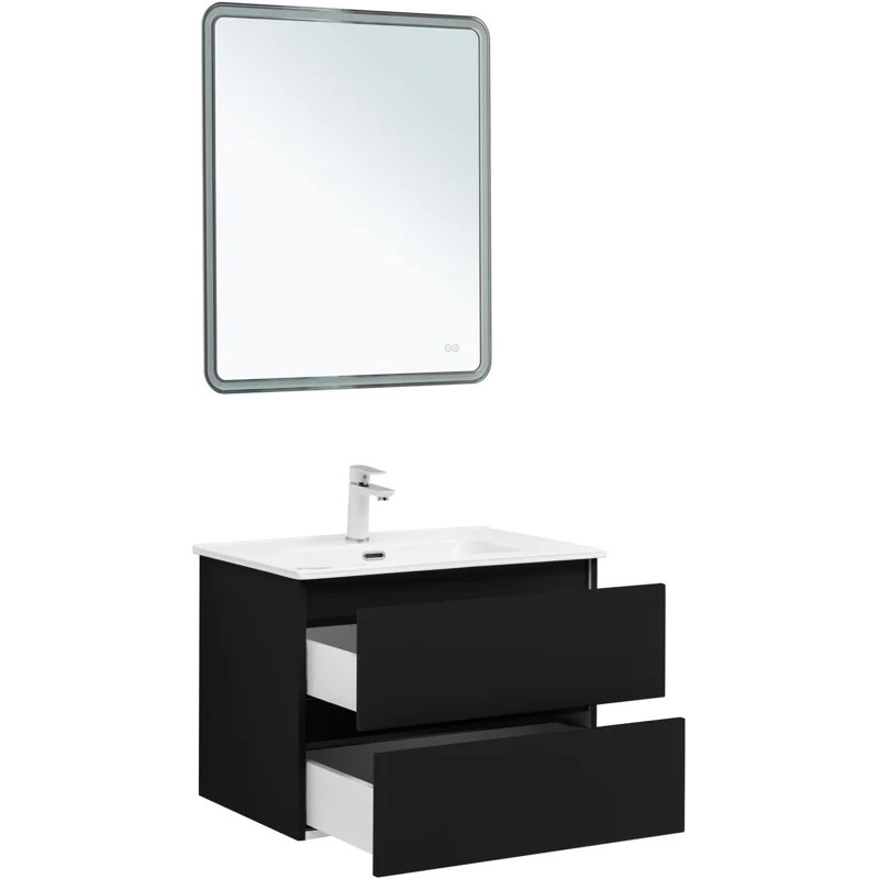 Тумба под раковину Aquanet Вега 2.0 70 черный