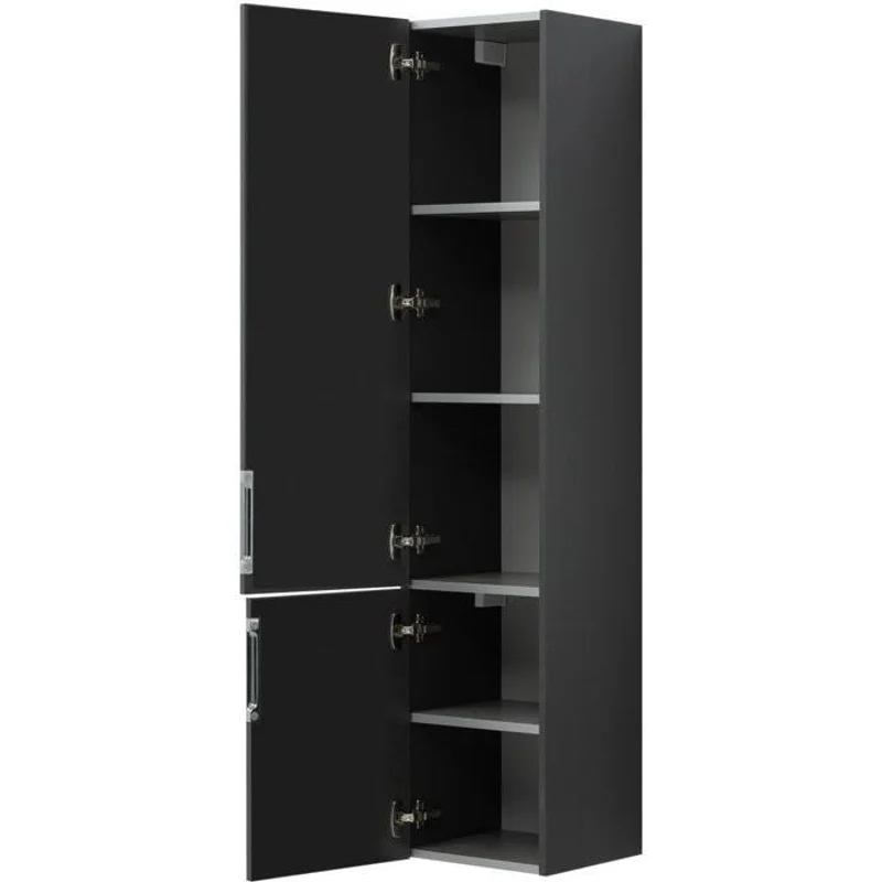 Шкаф-пенал Aquanet Алвита 35 L серый антрацит