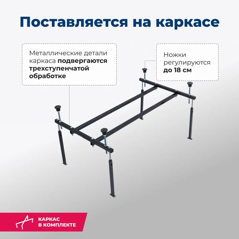 Акриловая ванна Aquanet West 120x70 (с каркасом)
