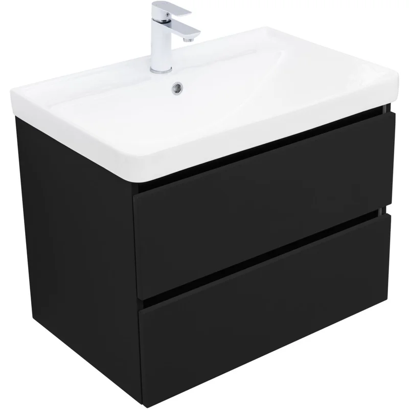 Тумба под раковину Aquanet Вега 2.0 70 черный