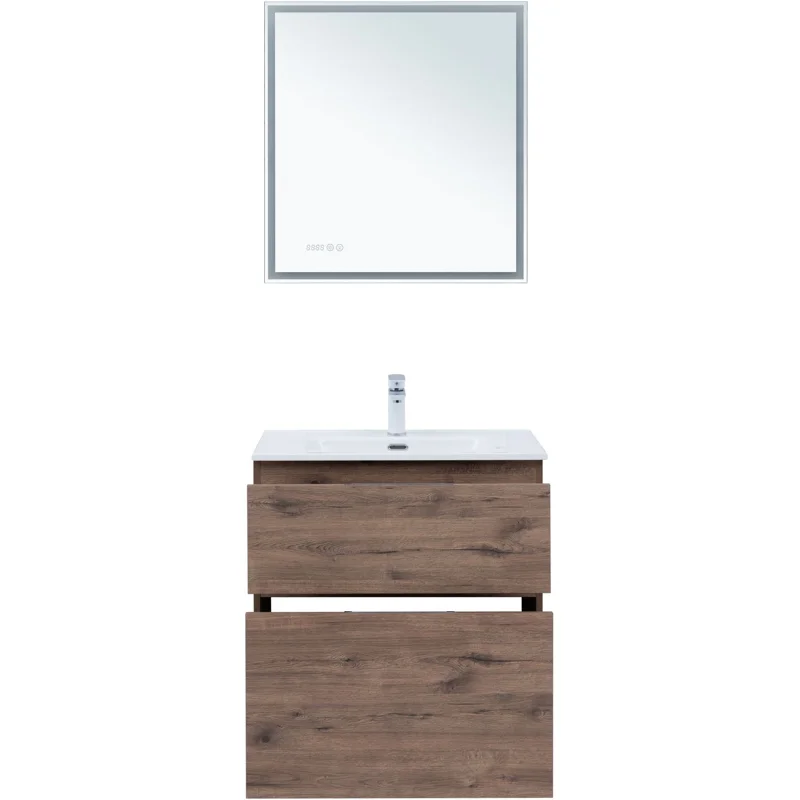 Тумба под раковину Aquanet Алвита New 70 напольная, дуб веллингтон табак