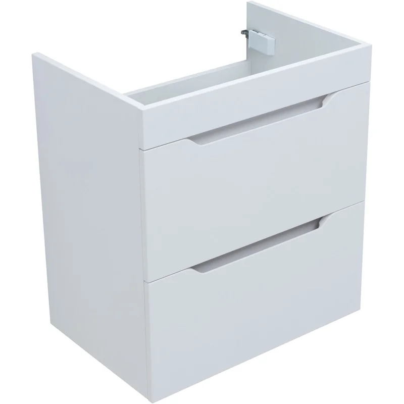 Тумба под раковину Aquanet Практика 60 белый матовый (2 ящика)