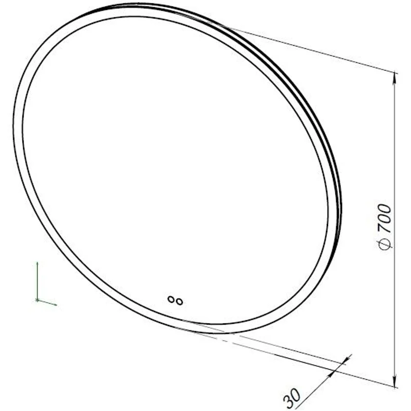 Зеркало Aquanet Арт 70 RGB LED