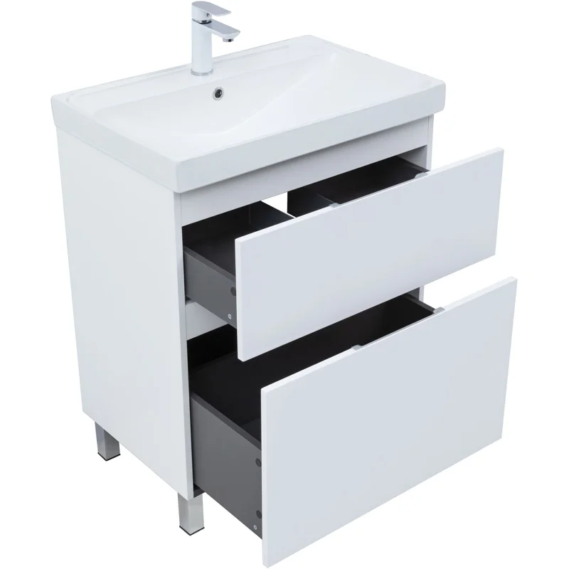 Тумба под раковину Aquanet Алвита New 70 напольная, белый матовый