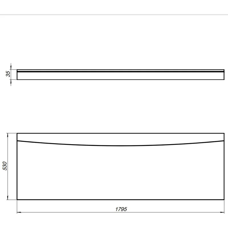 Фронтальный экран Aquanet Bright/Riviera/Tea/Viola NEW 180