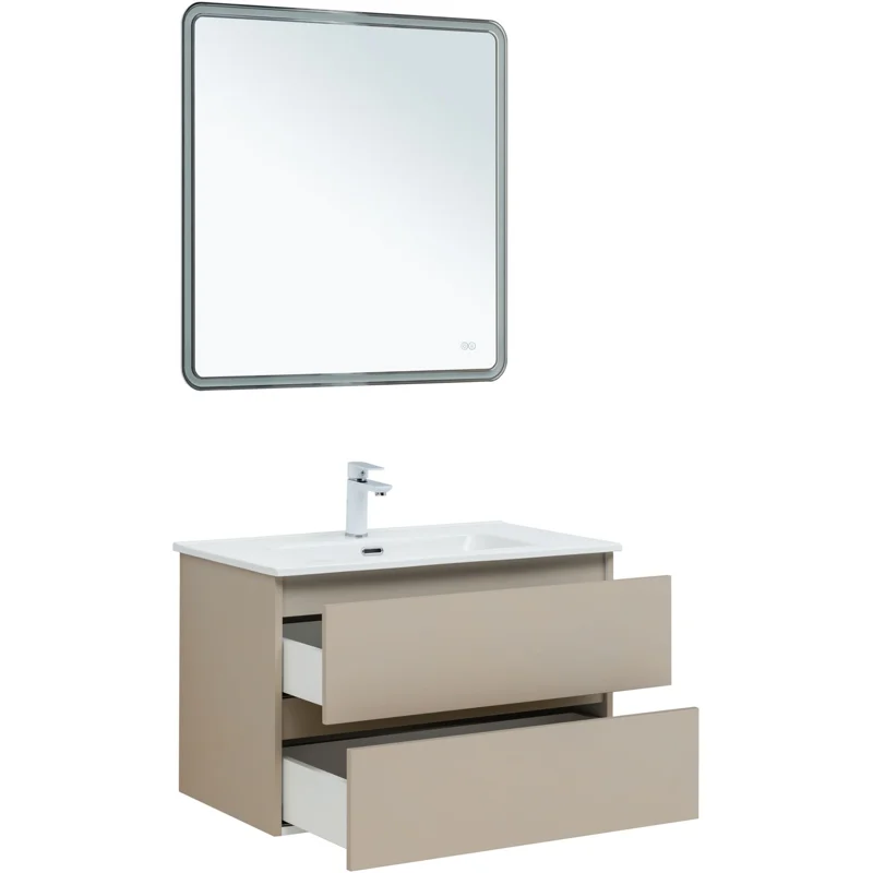 Тумба под раковину Aquanet Вега 2.0 80 бежевый