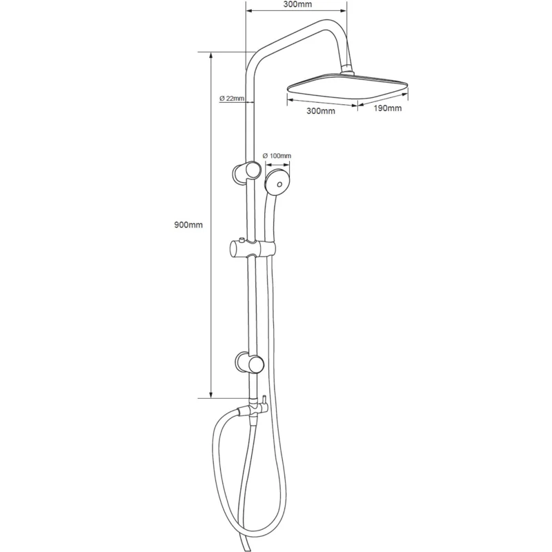 Душевая стойка Aquanet Passion RC AF300-70-RC-С