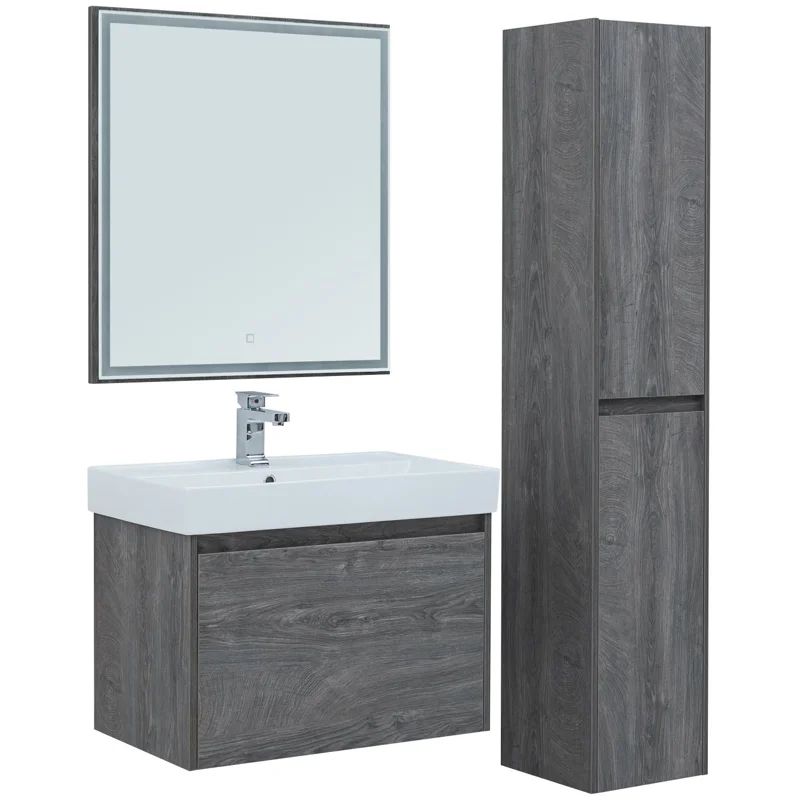 Зеркало Aquanet Nova Lite 60 дуб рошелье LED