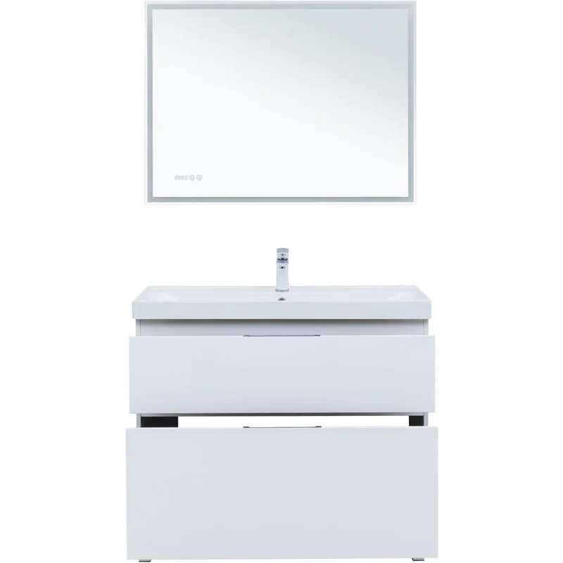 Тумба под раковину Aquanet Алвита New 100 напольная, белый матовый